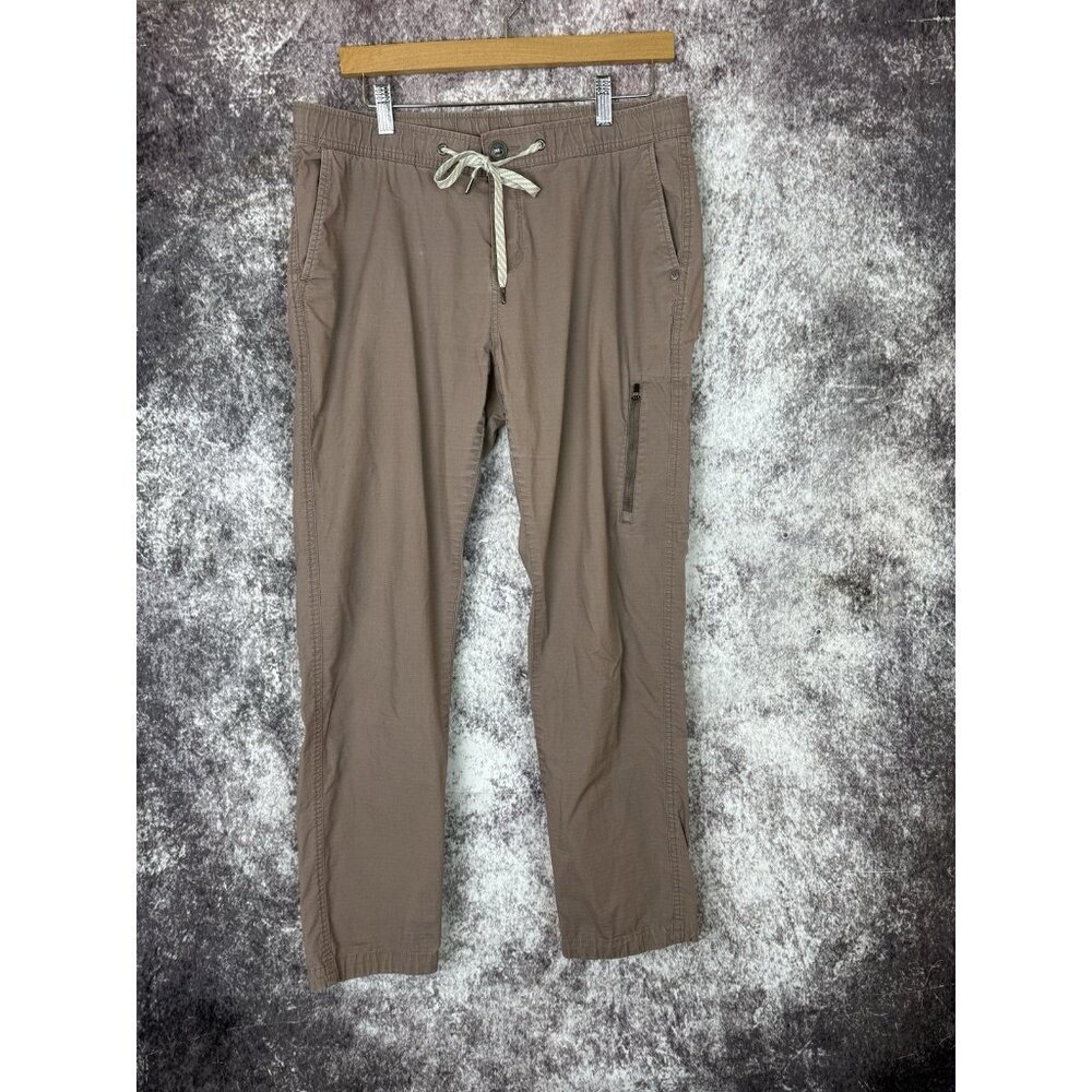 Vuori Lightweight Drawstring Cargo Pants in Taupe
